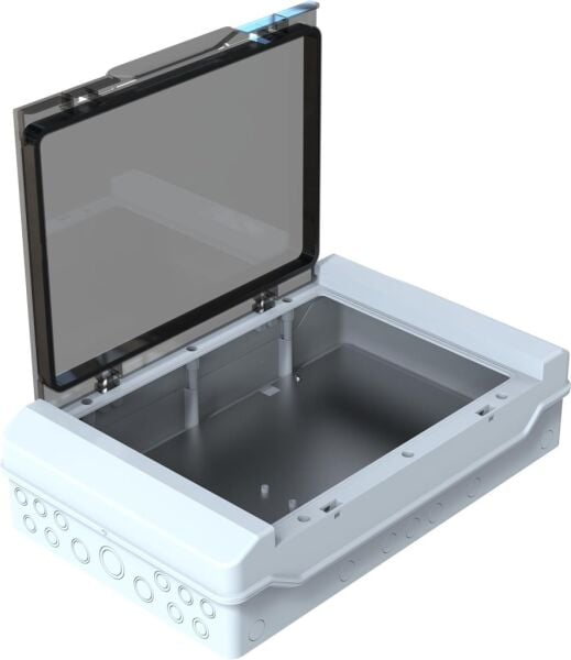 355x560x135 Şeffaf Kapaklı Taban Saclı Pano