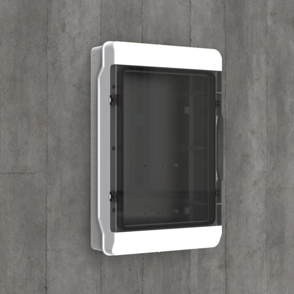 355x560x135 Şeffaf Kapaklı Taban Saclı Pano