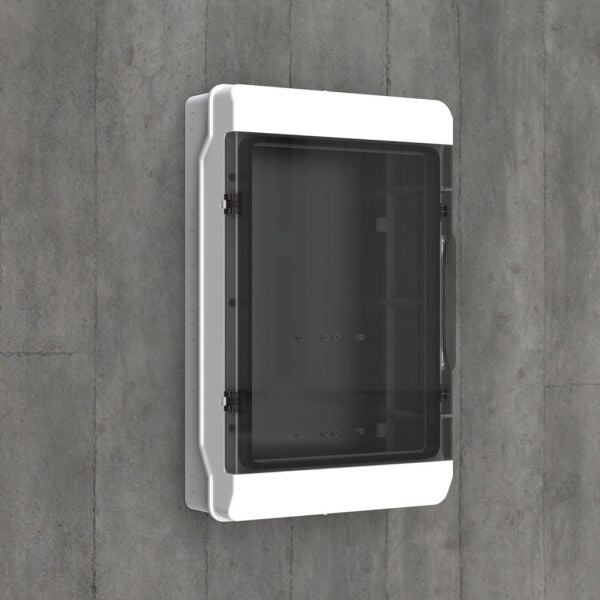 355x560x135 Şeffaf Kapaklı Taban Saclı Pano