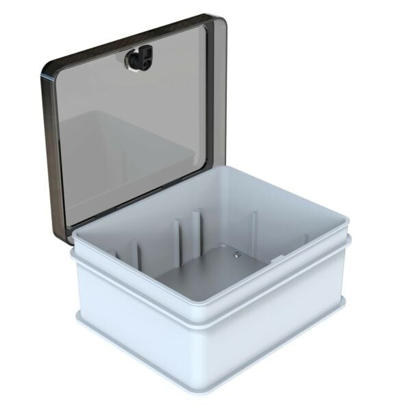 250x300x145 Şeffaf Kapaklı Taban Saclı Pano