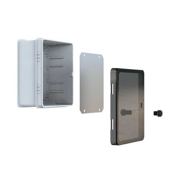 250x300x145 Şeffaf Kapaklı Taban Saclı Pano