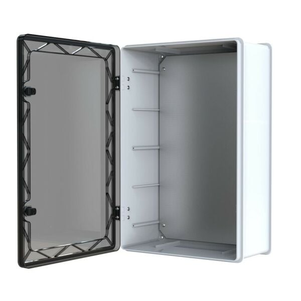 400x600x240 Şeffaf Kapaklı Taban Saclı Pano