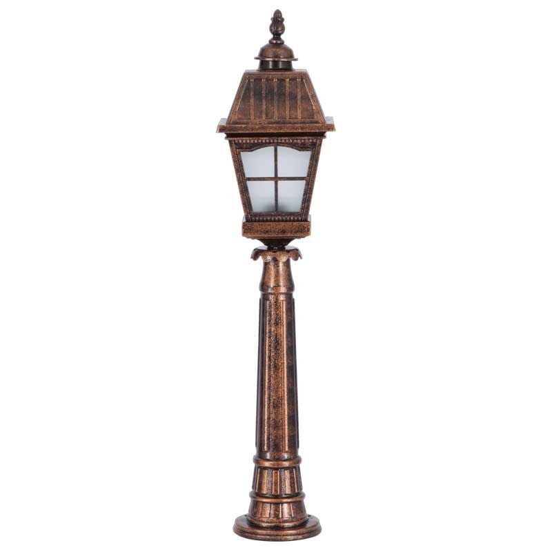Alüminyum Döküm Pencereli Kare Kapaklı Park Bahçe Feneri 23x105cm
