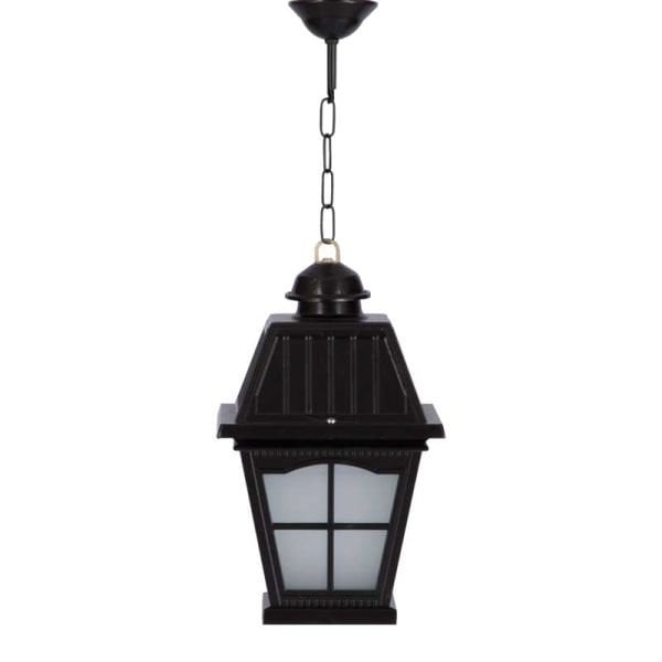 Alüminyum Döküm Pencereli Kare Kapaklı Park Bahçe Feneri 23x60cm