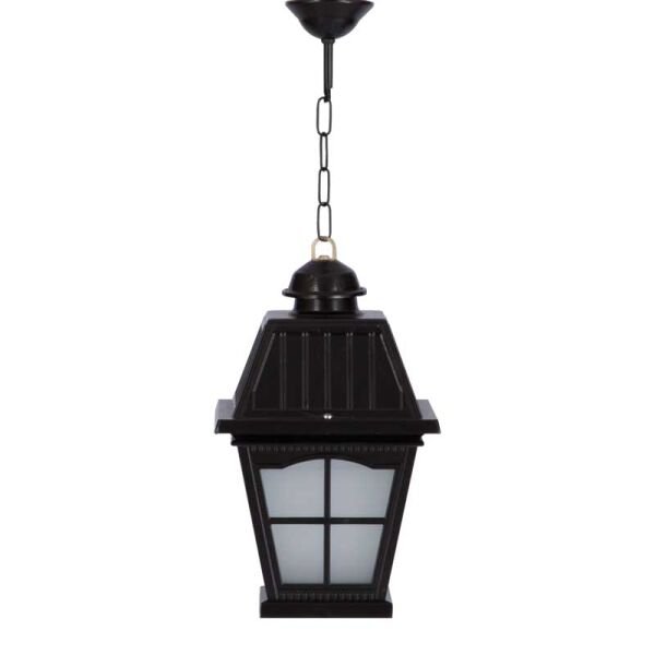 Alüminyum Döküm Pencereli Kare Kapaklı Park Bahçe Feneri 23x60cm