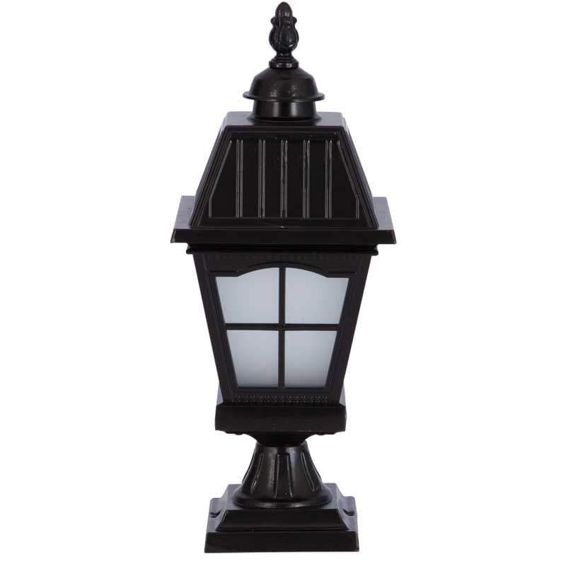 Alüminyum Döküm Pencereli Kare Kapaklı Park Bahçe Feneri 23x55cm