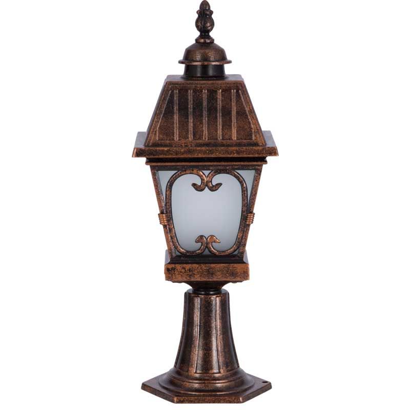 Alüminyum Dekoratif Kare Kapaklı Park Bahçe Feneri 23x60cm