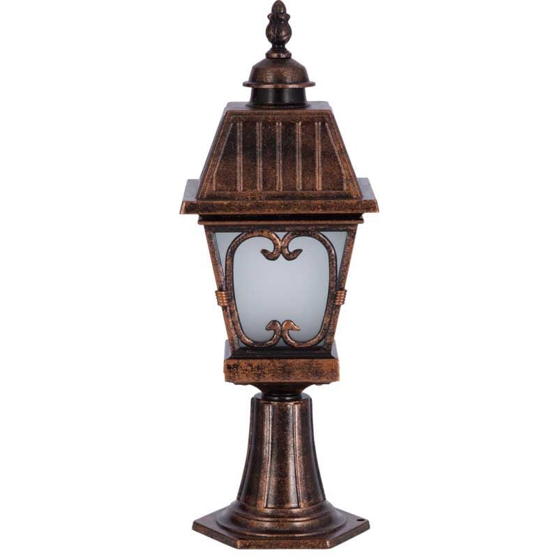 Alüminyum Dekoratif Kare Kapaklı Park Bahçe Feneri 23x60cm