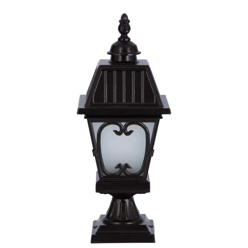 Alüminyum Dekoratif Kare Kapaklı Park Bahçe Feneri 23x55cm