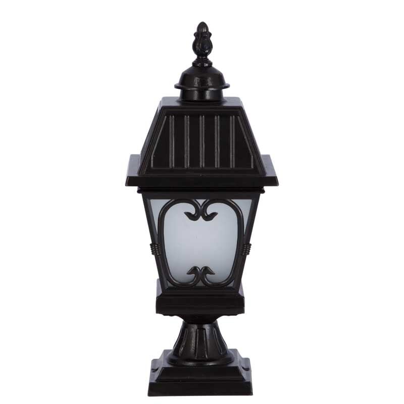 Alüminyum Dekoratif Kare Kapaklı Park Bahçe Feneri 23x55cm