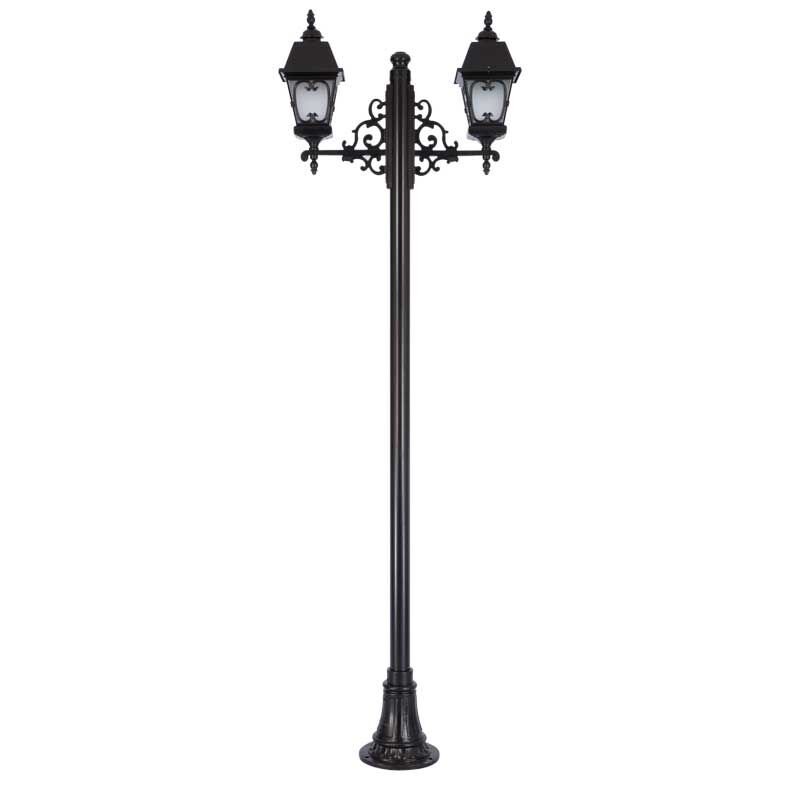 Alüminyum Dekoratif Kare Kapaklı Park Bahçe Aydınlatma Direği 90x265cm