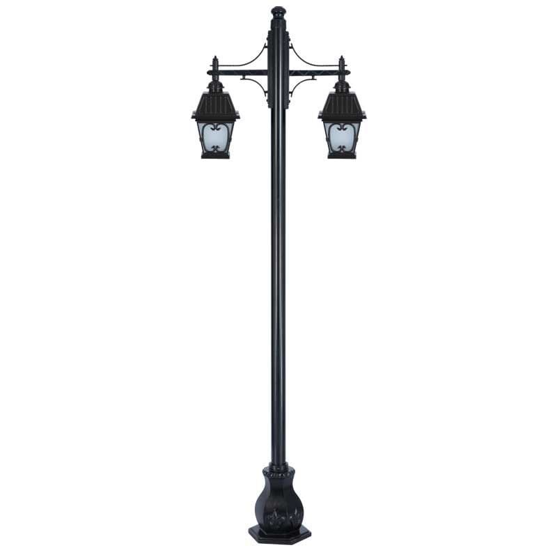 Alüminyum Dekoratif Kare Kapaklı Park Bahçe Aydınlatma Direği 90x280cm