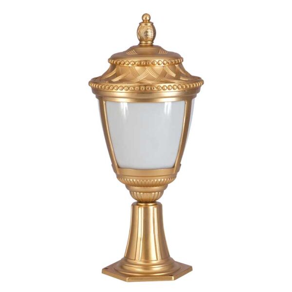 Altın Yaldız Boyalı Ulubatlı Hasırlı Model Park Bahçe Feneri 28x63cm