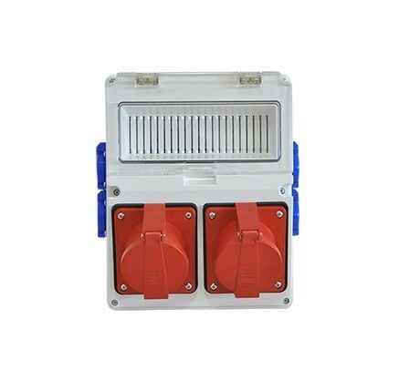 220x280x120 mm Sıva Üstü Kombinasyon Kutusu (9 Sigorta Kapasiteli+2 Adet 3x25A Priz+4 Adet 1x16A Priz)