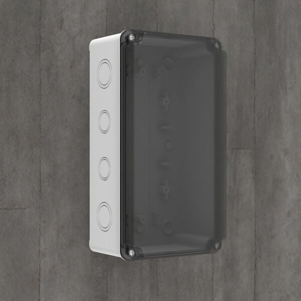 120x220x80 mm Sıva Üstü Şeffaf Kapaklı Buat Kutusu