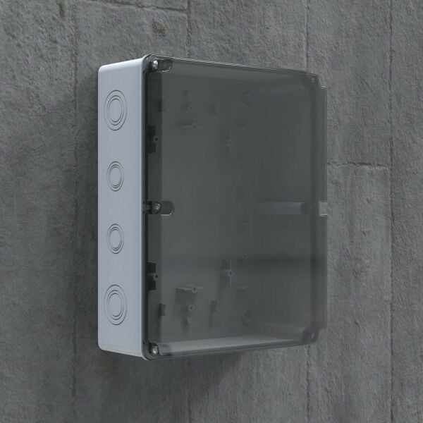 290x230x100 mm Sıva Üstü Şeffaf Kapaklı Buat Kutusu