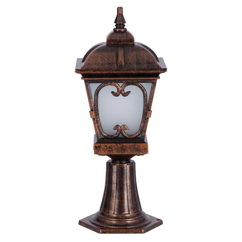 Küçük Kapaklı Alüminyum Dekoratif Kare Park Bahçe Feneri 23x55cm