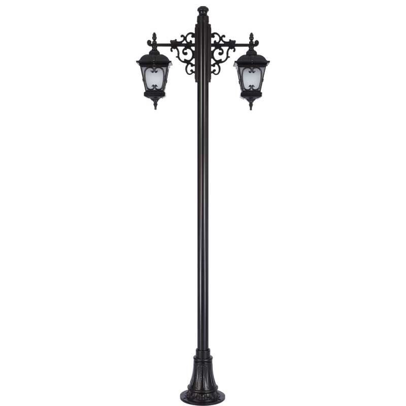 Alüminyum Dekoratif Kare Fenerli Park Bahçe Aydınlatma Direği 90x280cm