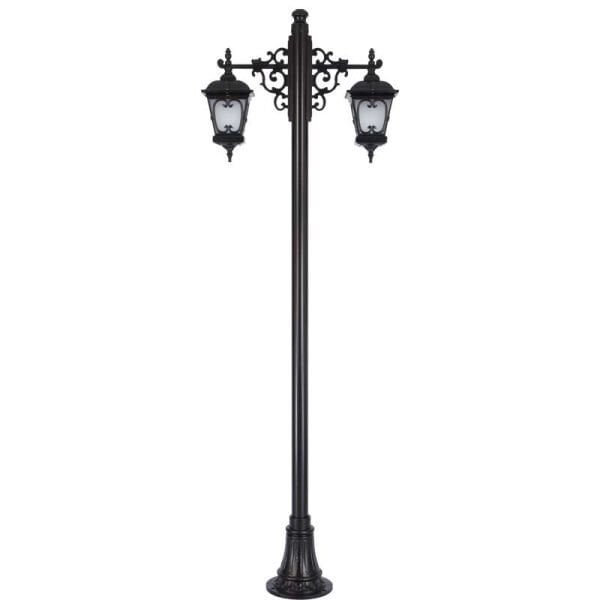 Alüminyum Dekoratif Kare Fenerli Park Bahçe Aydınlatma Direği 90x280cm