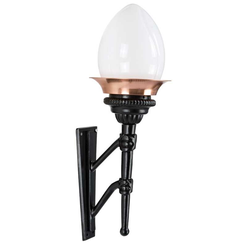 Meşale Bakır Sıvamalı Model Park Bahçe Feneri 28x65cm