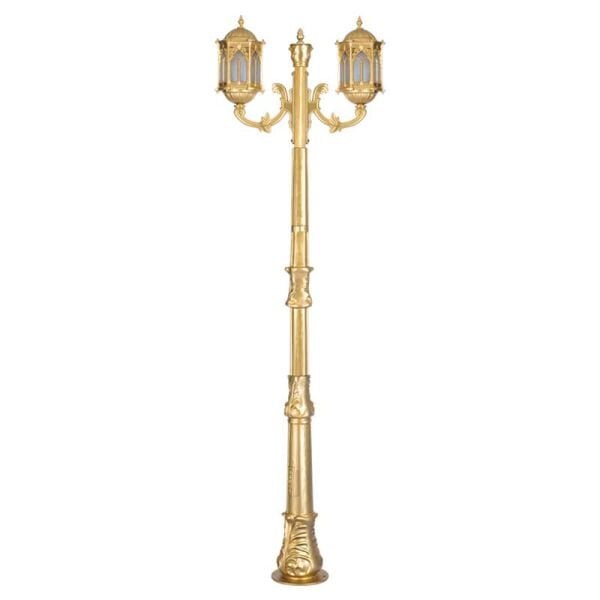 Alüminyum Altın Yaldız Boyalı Osmanlı Park Bahçe Feneri 75x250cm