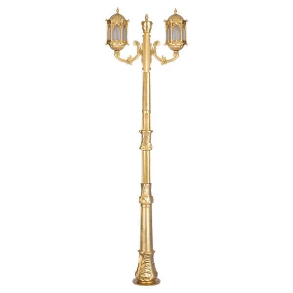Alüminyum Altın Yaldız Boyalı Osmanlı Park Bahçe Feneri 75x250cm