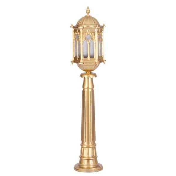 Alüminyum Altın Yaldız Boyalı Osmanlı Park Bahçe Feneri 20x100cm