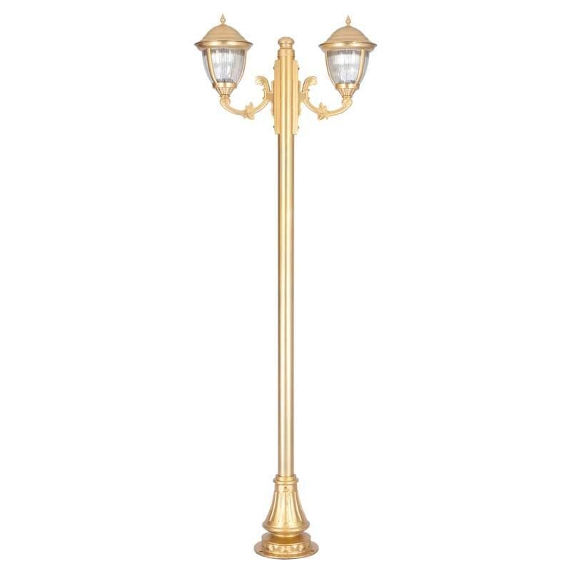 Alüminyum Lens Camlı Altın Yaldız Boyalı Park Bahçe Feneri 75x260cm