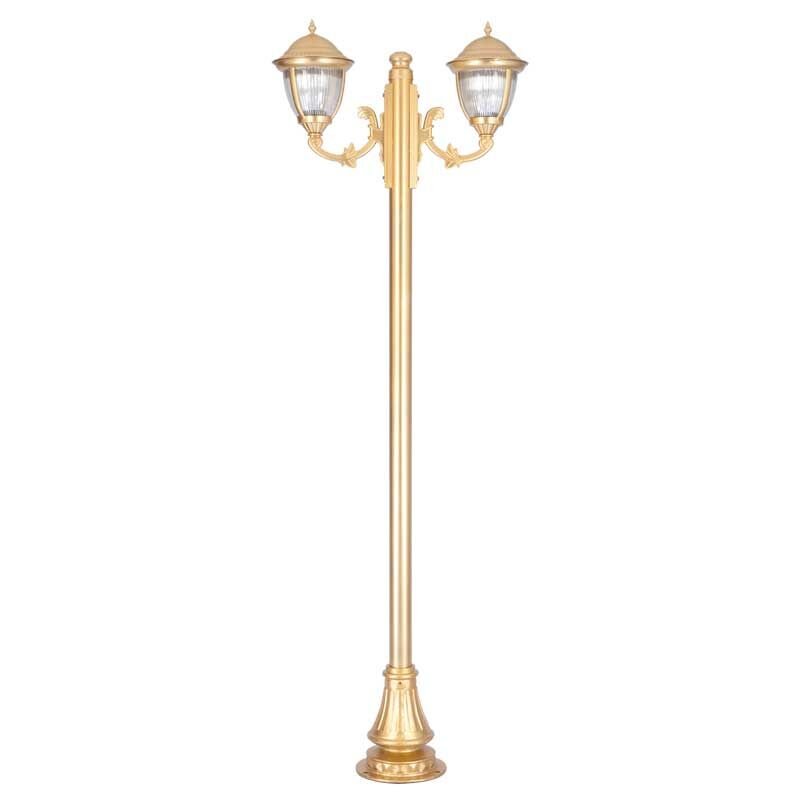 Alüminyum Lens Camlı Altın Yaldız Boyalı Park Bahçe Feneri 75x260cm