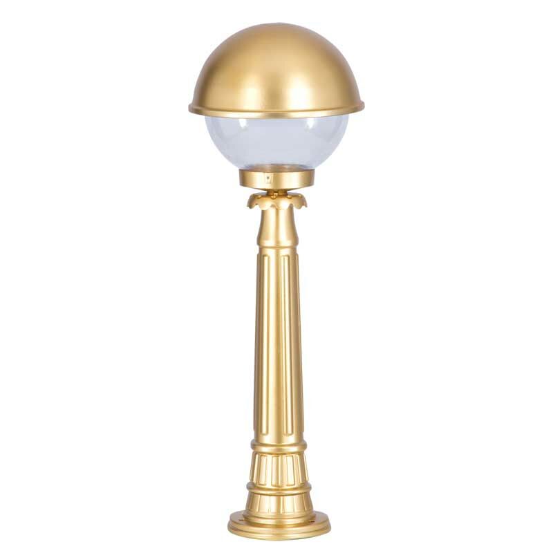 Altın Yaldız Boyalı Tas Model Park Bahçe Feneri 30x95cm