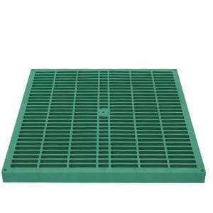 55x55x50 mm Termoplastik Yeraltı Buat İçin Izgaralı Yeşil kapak