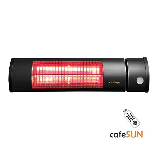 Cafesun Uzaktan Kumandalı Dış Mekan Isıtıcı 2000W Siyah