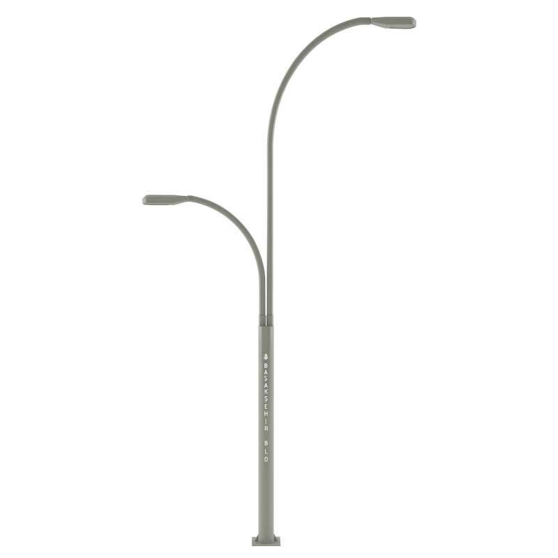 Cadde Model Yüksek Çelik Boru Park Bahçe Aydınlatma Direği 350x800cm