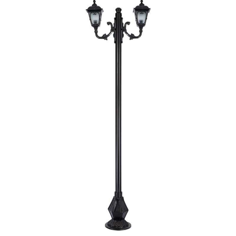 Abs Dekoratif Kare Motifli Park Bahçe Aydınlatma Direği 80x260cm