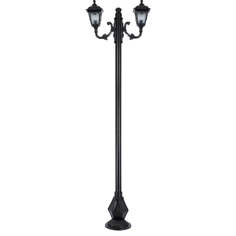 Abs Dekoratif Kare Motifli Park Bahçe Aydınlatma Direği 80x260cm