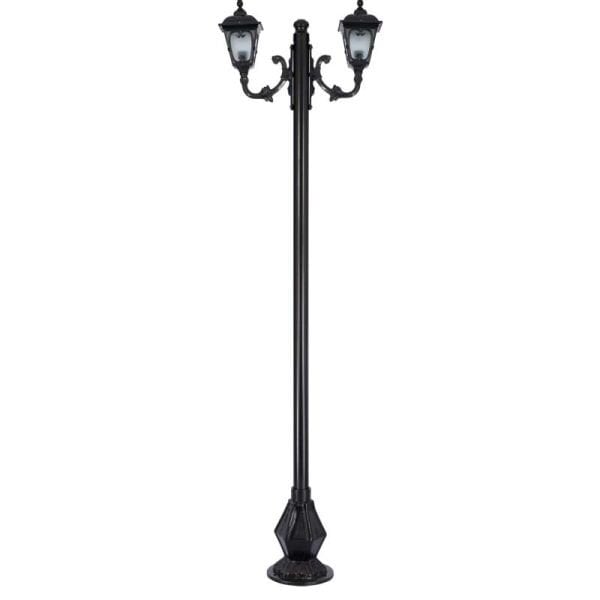 Abs Dekoratif Kare Motifli Park Bahçe Aydınlatma Direği 80x260cm