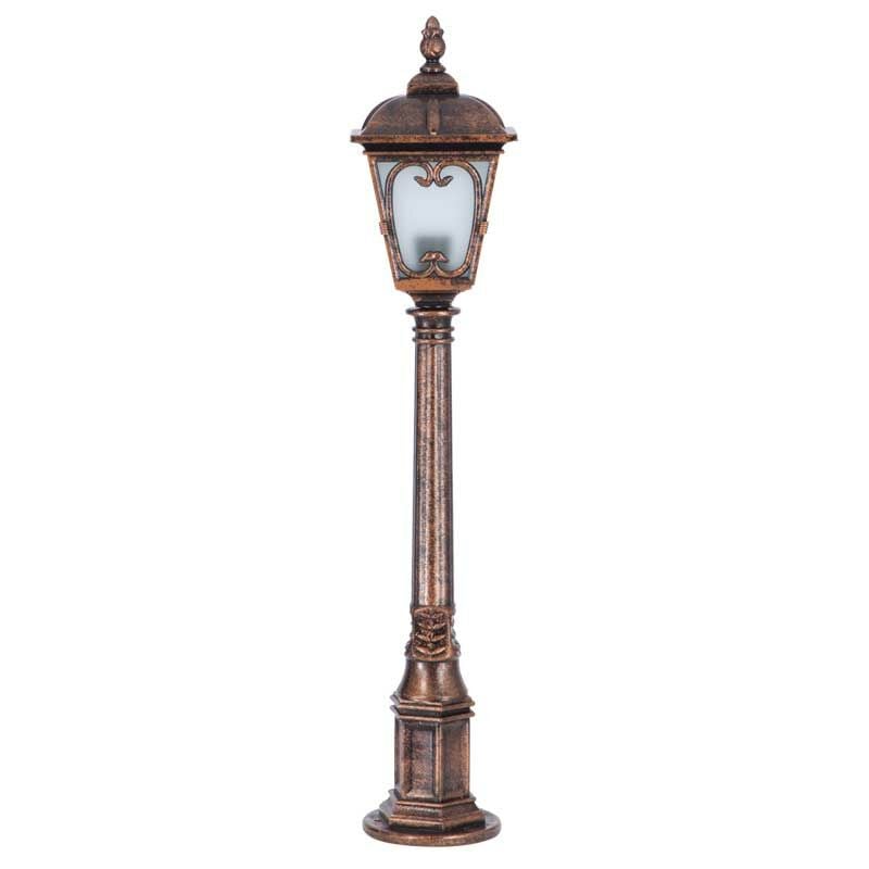 Abs Dekoratif Kare Motifli Park Bahçe Aydınlatma Direği 20x100cm