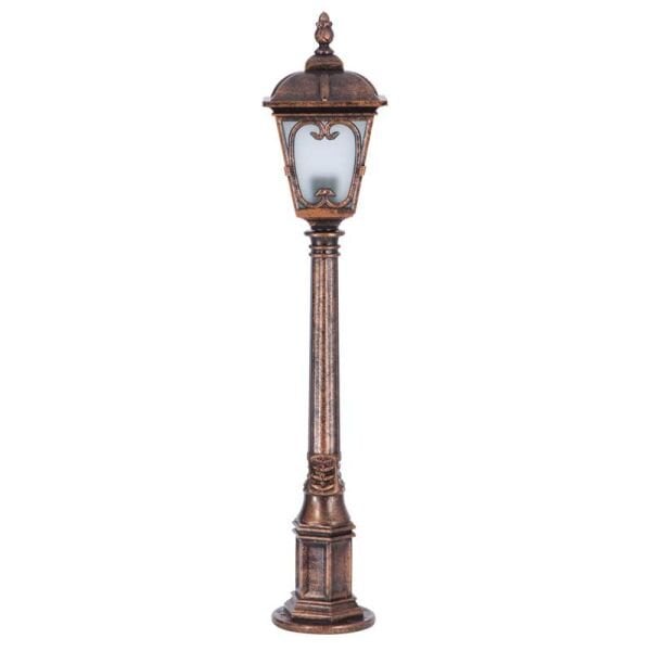 Abs Dekoratif Kare Motifli Park Bahçe Aydınlatma Direği 20x100cm