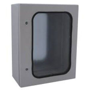 400 x 500 x 190 mm Camlı Galvaniz Taban Saclı Polyester Pano, Ip 54