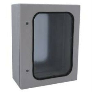 400 x 500 x 190 mm Camlı Galvaniz Taban Saclı Polyester Pano, Ip 54