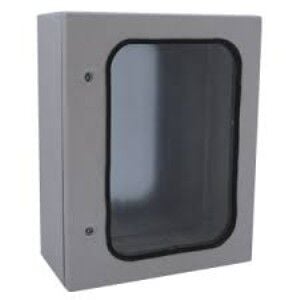 400 x 500 x 190 mm Camlı Galvaniz Taban Saclı Polyester Pano, Ip 54