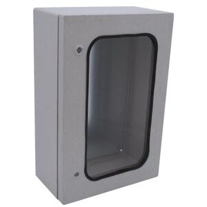 400 x 600 x 200 mm Camlı Galvaniz Taban Saclı Polyester Pano, Ip 54