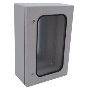 400 x 600 x 200 mm Camlı Galvaniz Taban Saclı Polyester Pano, Ip 54