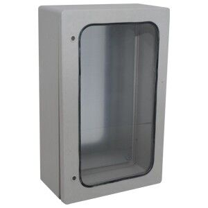 500 x 800 x 255 mm Camlı Galvaniz Taban Saclı Polyester Pano, Ip 54