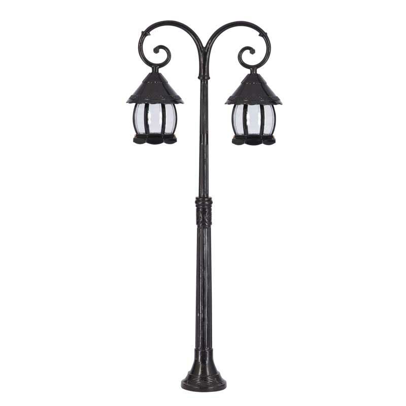 Abs Süslü Alüminyum Çim Direkli Sekizgen Park Bahçe Feneri 56x140cm