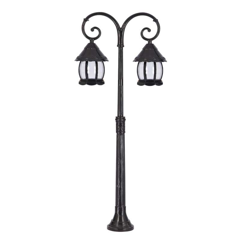 Abs Süslü Alüminyum Çim Direkli Sekizgen Park Bahçe Feneri 56x140cm