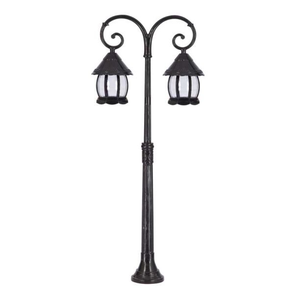 Abs Süslü Alüminyum Çim Direkli Sekizgen Park Bahçe Feneri 56x140cm