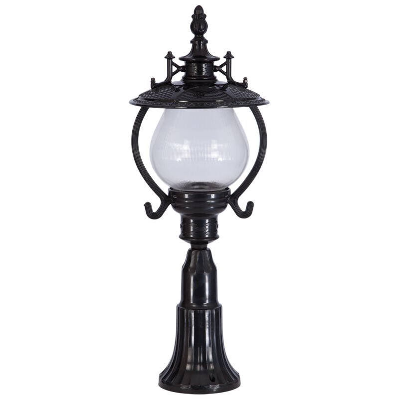 Akrilik Camlı Gaz Lambalı Model Park Bahçe Aydınlatma Armatürü 25x67cm