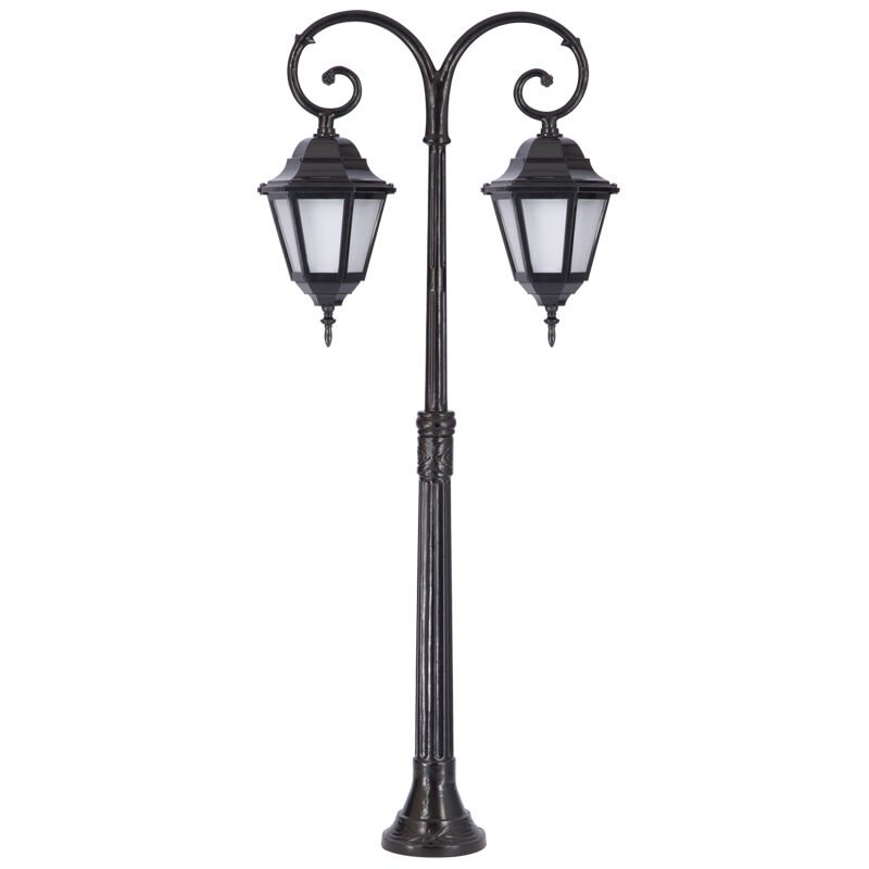 Abs Küçük Altıgen Alüminyum Çim Direkli Park Bahçe Feneri 60x140cm