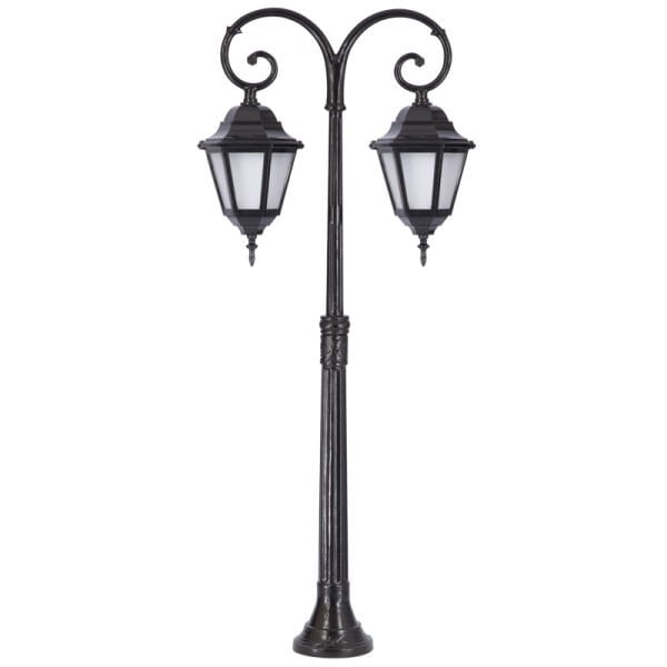 Abs Küçük Altıgen Alüminyum Çim Direkli Park Bahçe Feneri 60x140cm